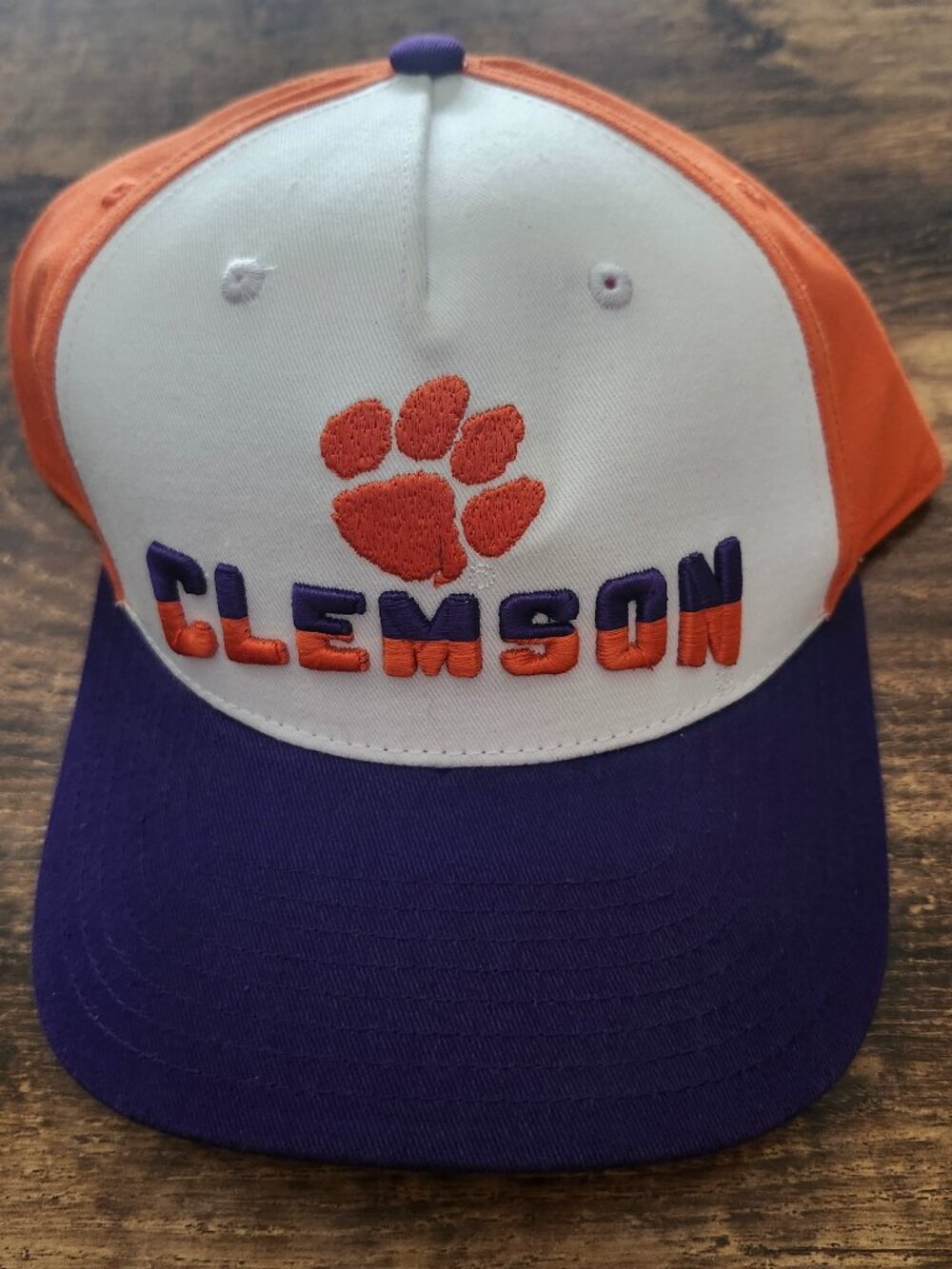 Clemson Tigers Embroidered Snapback Hat Orange Purple White NCAA College Cap NEW